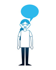 woman people character speech bubble