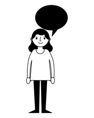 woman people character speech bubble