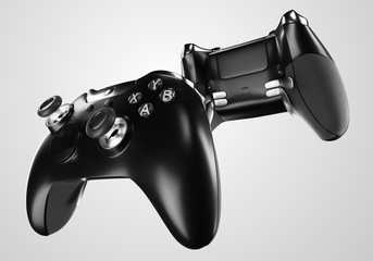 Game Controller isolated on white background. 3d rendering