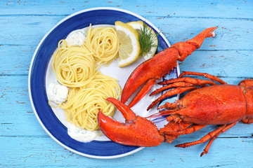 frische Pasta mit Hummer