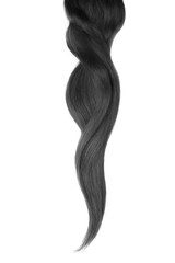 Black hair isolated on white background