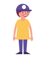 little boy with cap avatar character