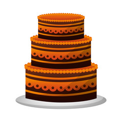 sweet cake isolated icon