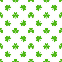 Seamless Saint Patricks day clover background.