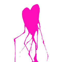 Fototapeta premium Handdrawn heart with veins