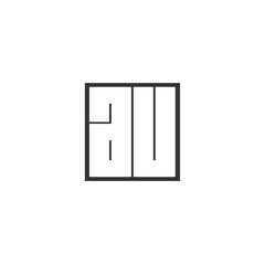 Initial Letter AU Logo Template Design