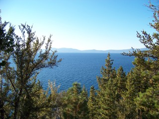 Lake Landscape with Forest Foreground