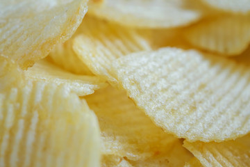 crispy potato chips snack texture background
