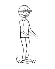 man athlete with skateboard