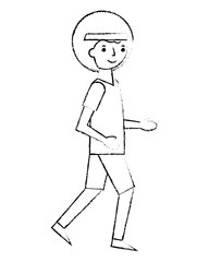 man athlete running character