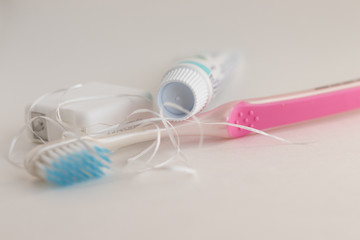toothbrush and toothpaste