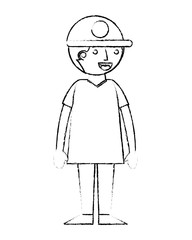 little boy with cap avatar character