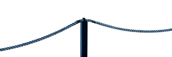 Isolated metal pole and a rope