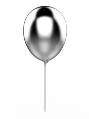 Blank Inflatable Rubber Latex Balloon for Design Presentation. 3d render illustration.
