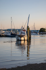 Fishing boat in a marina