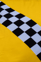 Details of a colorful medieval flag