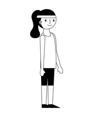 woman athlete avatar character