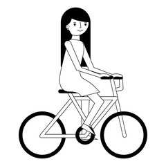 Fototapeta na wymiar woman athlete in bicycle