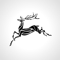 Creative deer silhouette