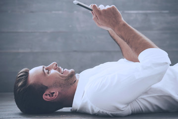 Handsome Young Businessman in Classic Shirt.