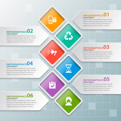 Abstract 3D Paper Infographics