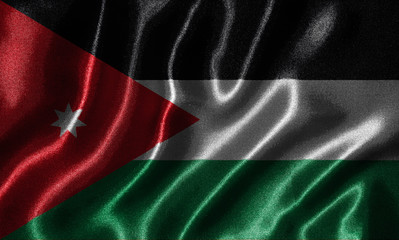 Wallpaper by Jordan flag and waving flag by fabric.