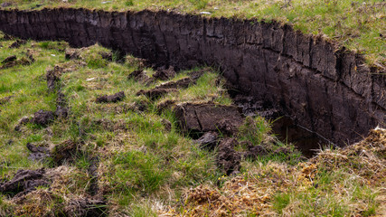 Peat cutting