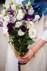 Purple wedding bouquete