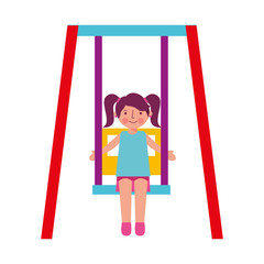 little girl in the swing