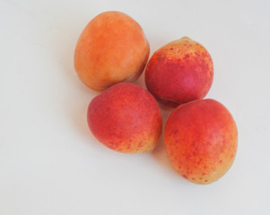 Ripe apricots. Candid, view from above.