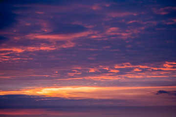 Fototapeta na wymiar Beautiful Cornish sunset sky