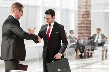 Business people closing a deal