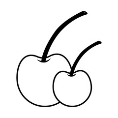 cherry fruit isolated icon