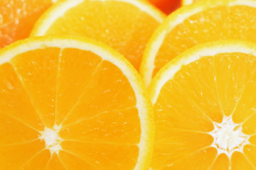 fresh orange slices close-up