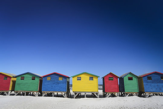Colorful houses in Muizenberg.