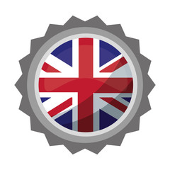 Obraz premium united kingdom flag in sticker decoration