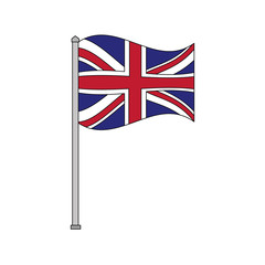 united kingdom flag in pole national symbol