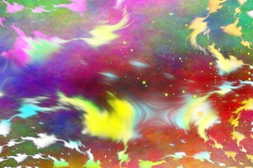 Fototapeta na wymiar Colorful fractals - rainbow explosion