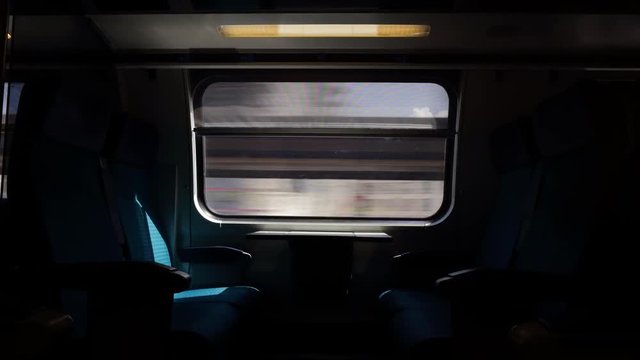 sunny day train traffic side pov panorama 4k timelapse switzerland
