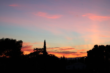 Obraz premium Spectacular clouds of colors at sunset