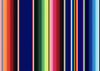 Blanket stripes seamless vector pattern. Background for Cinco de Mayo party decor or ethnic mexican fabric pattern with colorful stripes. Serape gesign