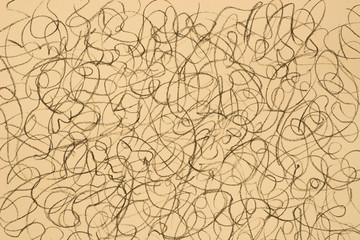 Naklejka premium charcoal pattern drawing on yellow paper background texture