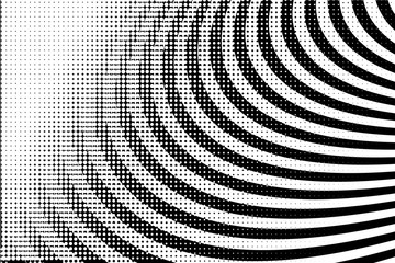 BW Halftone Circle Background
