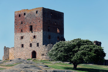Hammershus Castle Ruin. Located on the island Bornholm, Denmmark