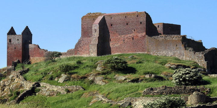 Hammershus Castle Ruin. Located on the island Bornholm, Denmmark