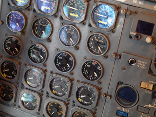 Retro Jet aircraft cockpit Equipment