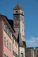 Rapperswil castle on the shores of the Upper Zurich Lake )Obersee), Sank Gallen, Switzerland
