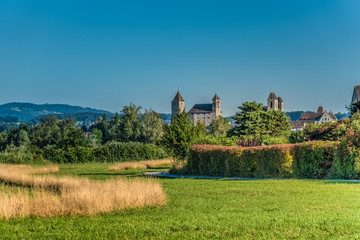 Rapperswil castle on the shores of the Upper Zurich Lake )Obersee), Sank Gallen, Switzerland