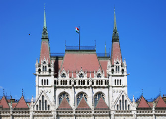 Fototapeta premium The Hungarian Parliament Building, also known as the Parliament of Budapest.One of Europe's oldest legislative buildings, a notable landmark of Hungary and a popular tourist destination of Budapest