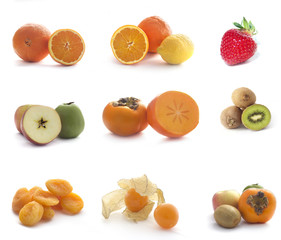Organic Oranges isolated on white